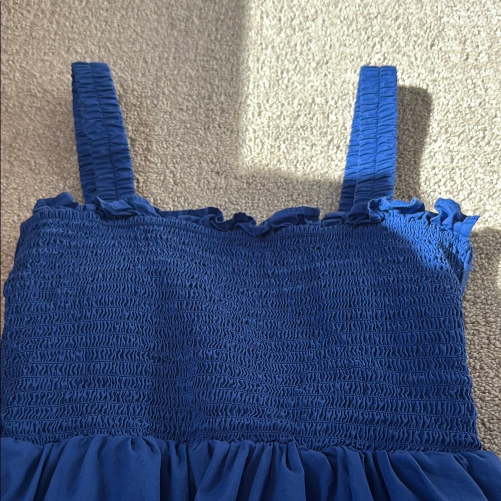 ALTRD STATE BLUE FLOWY MINI DRESS WITH DESIGNED BACK SIZE XS - Picture 4 of 5